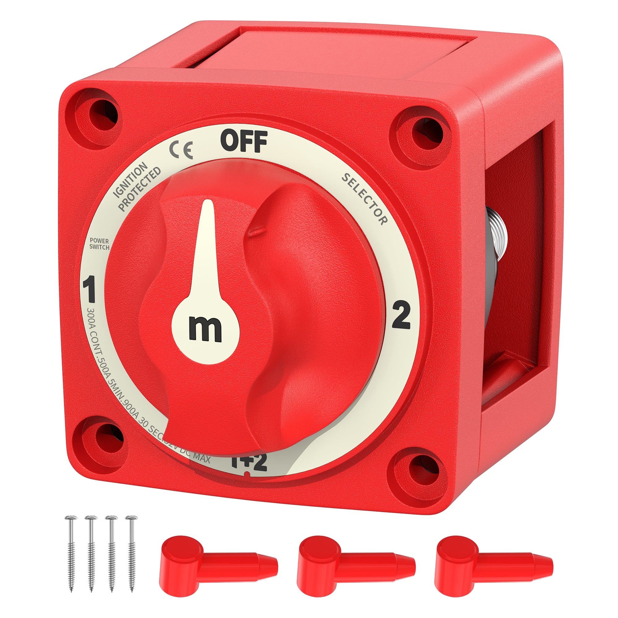 300A 12V-48V Dual Battery Selector Switch | 1-Both-2-Off