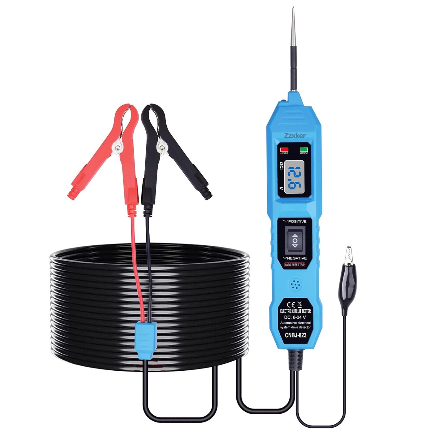 DC 6-24V Digital Automotive Circuit Tester – Power Probe With Voltmeter – LED Display