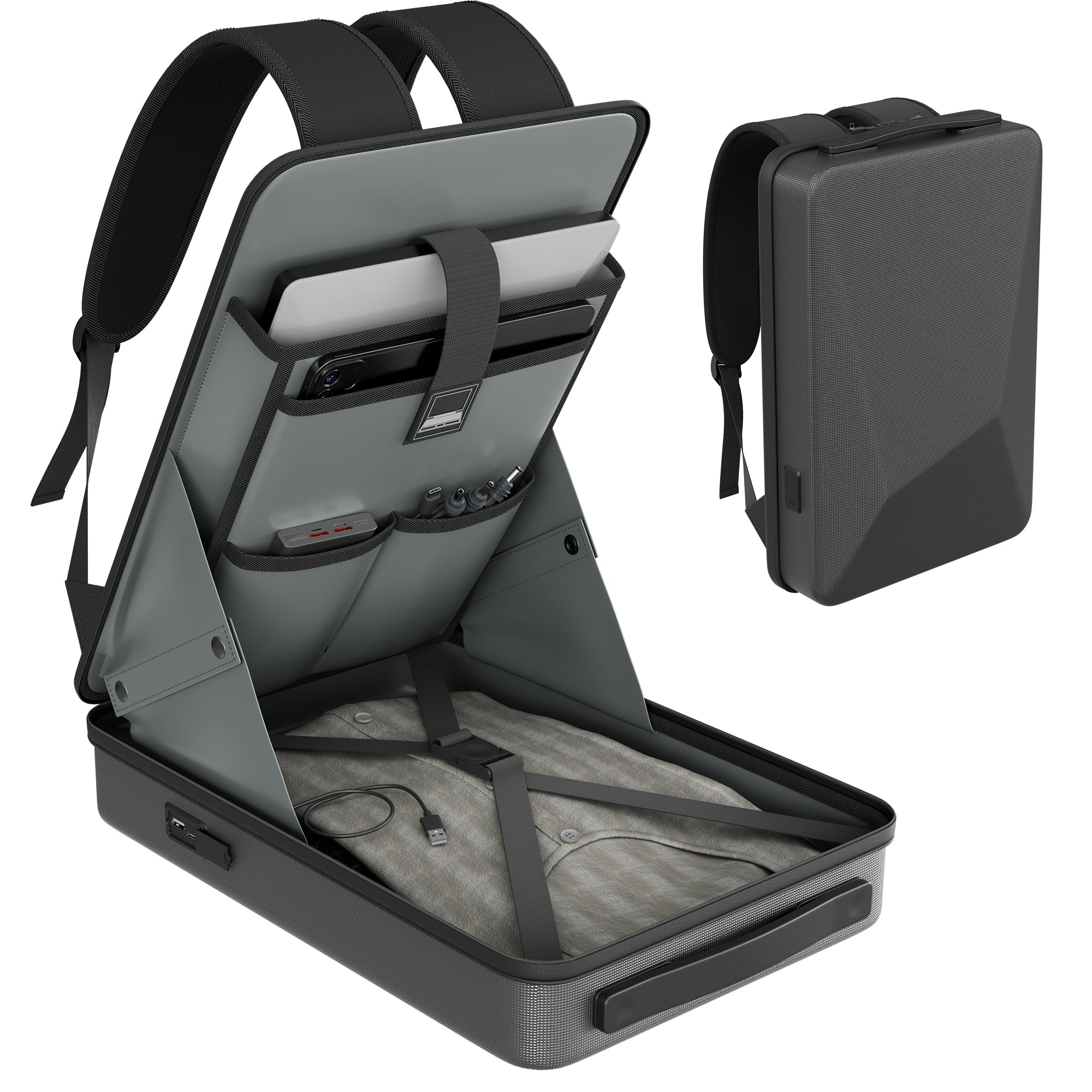 Starlink Mini Hard Shell Travel Backpack with TSA Lock USB Charging Ports
