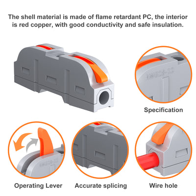 222-211 Inline Quick Splicing Wire Connector Kit Detail