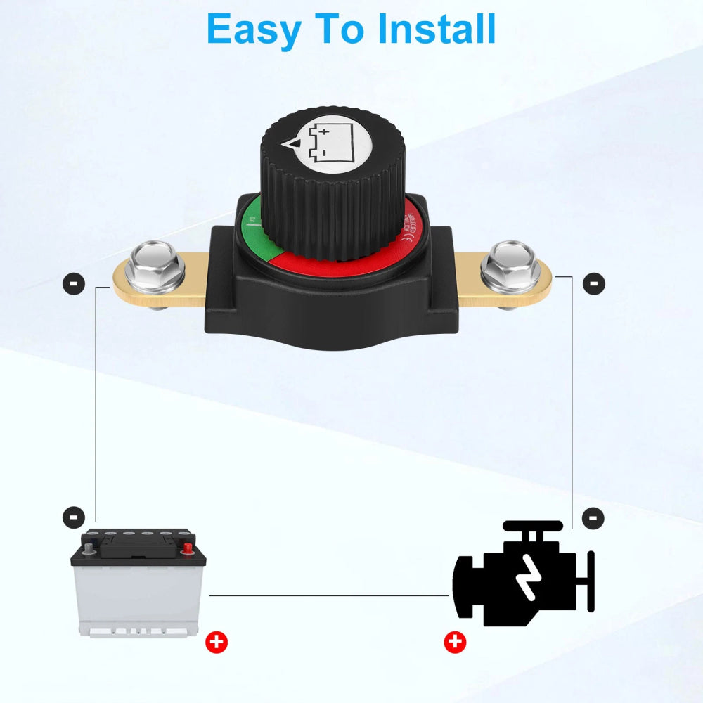 300A 12-48V DC Negative Side Post Battery Disconnect Switch In-Line Ma ...