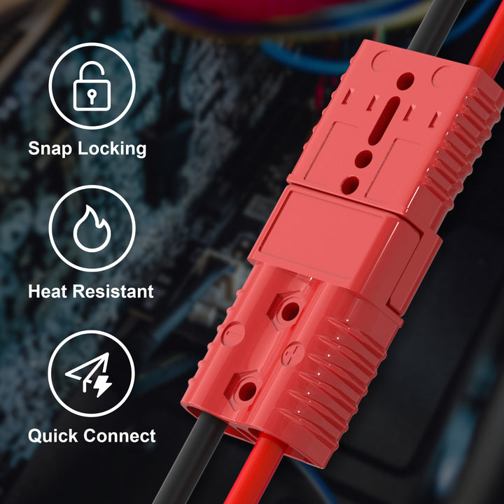 Pair of 175A Red Battery Quick Disconnect Connector – DAIER