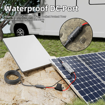 Starlink Mini DC Power Cable with Anderson SB50 Plug & 10A Fuse | for RV, Solar, Marine, Off-Grid Use