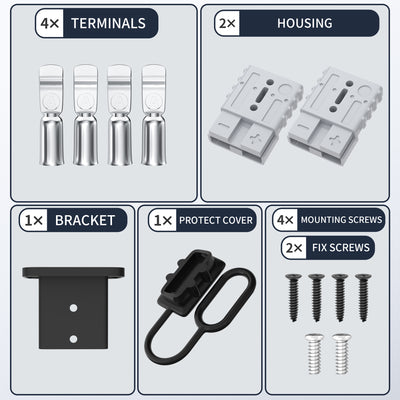 AP-50+DS2001 50Amp Battery Disconnect Connector Kit Package