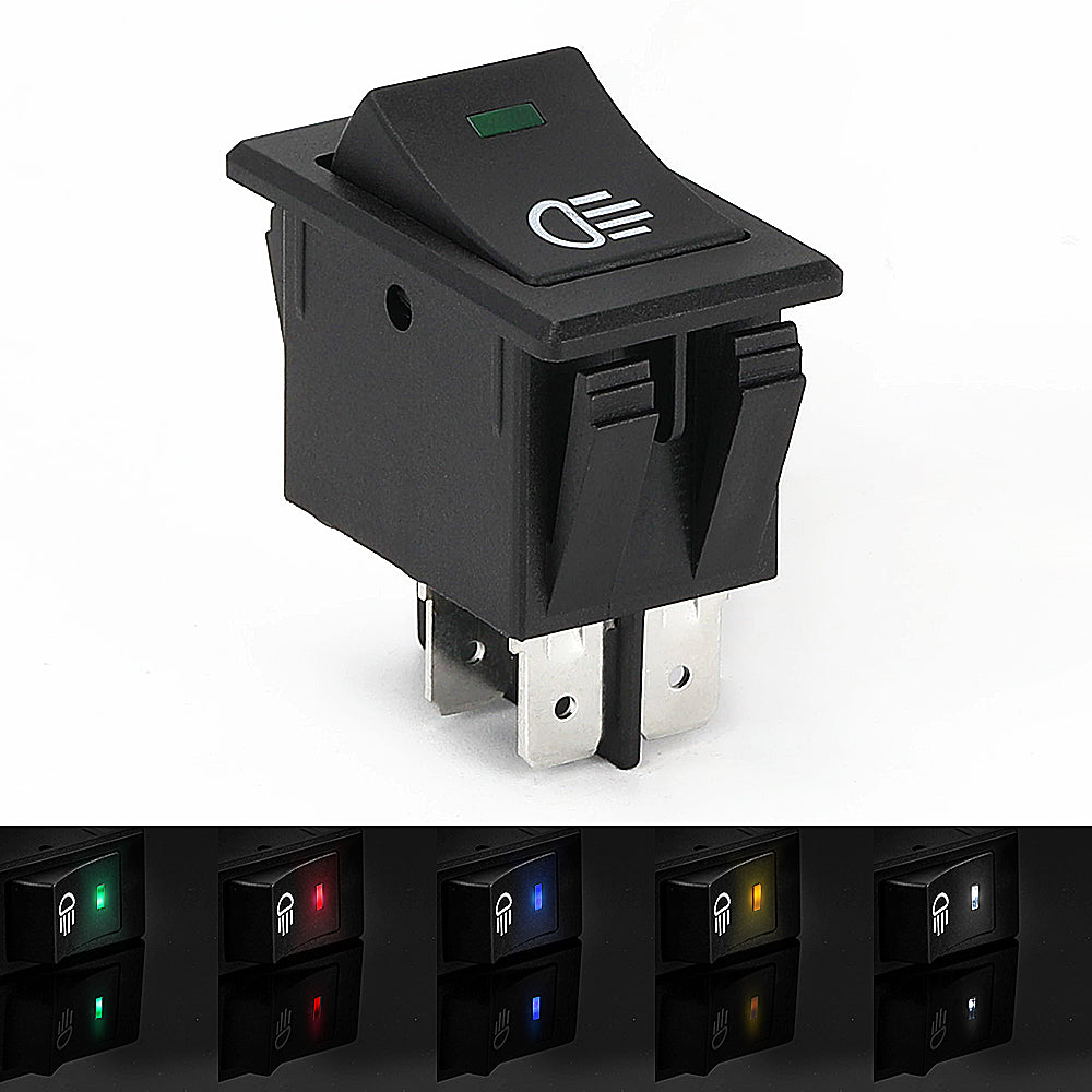 Panel Light Rocker Switch 5PCS 35A 12V 4 Pins DPST ON-OFF Fog Light Rocker Switch – DAIER