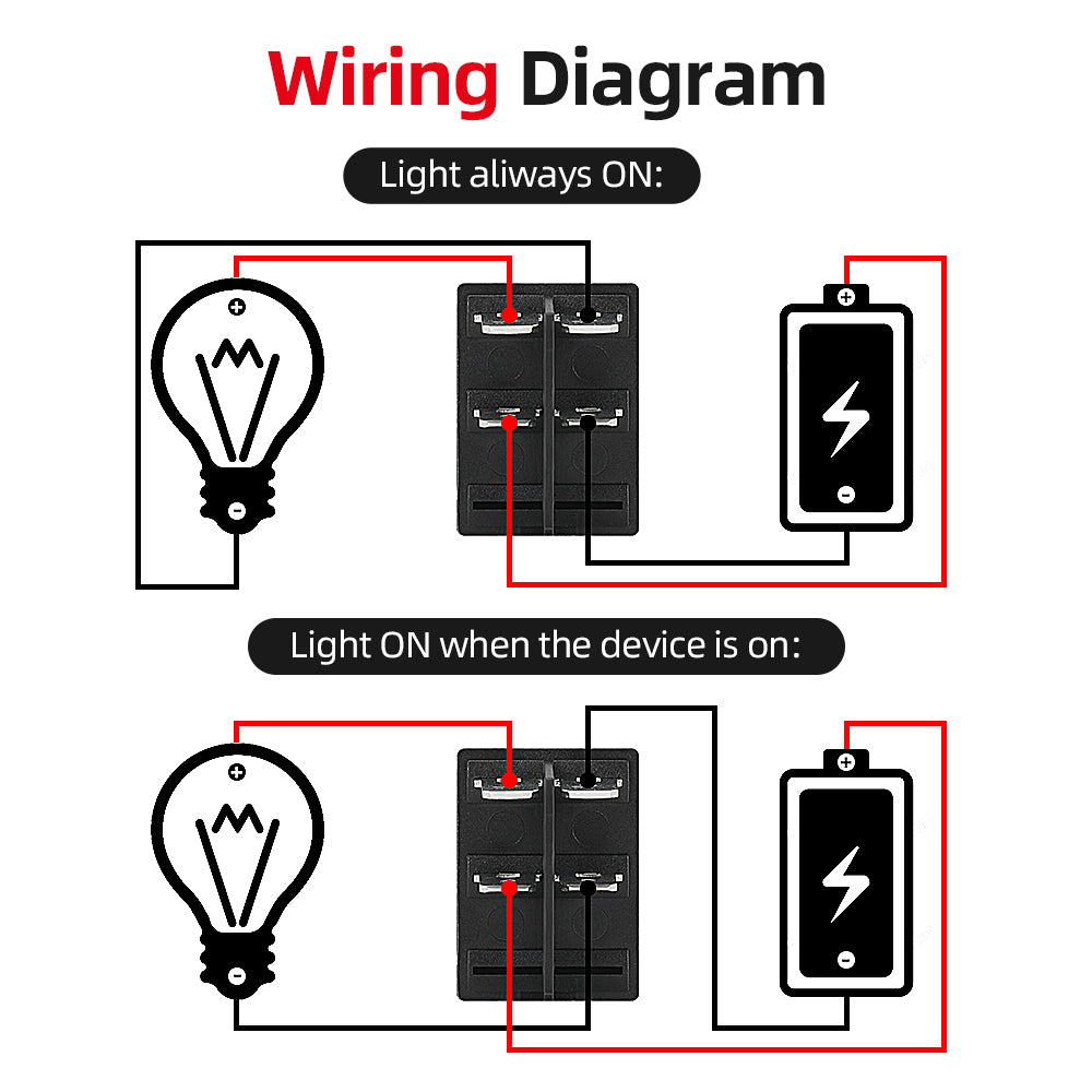 ASW-17D Fog Light Rocker Switch Wiring Diagram
