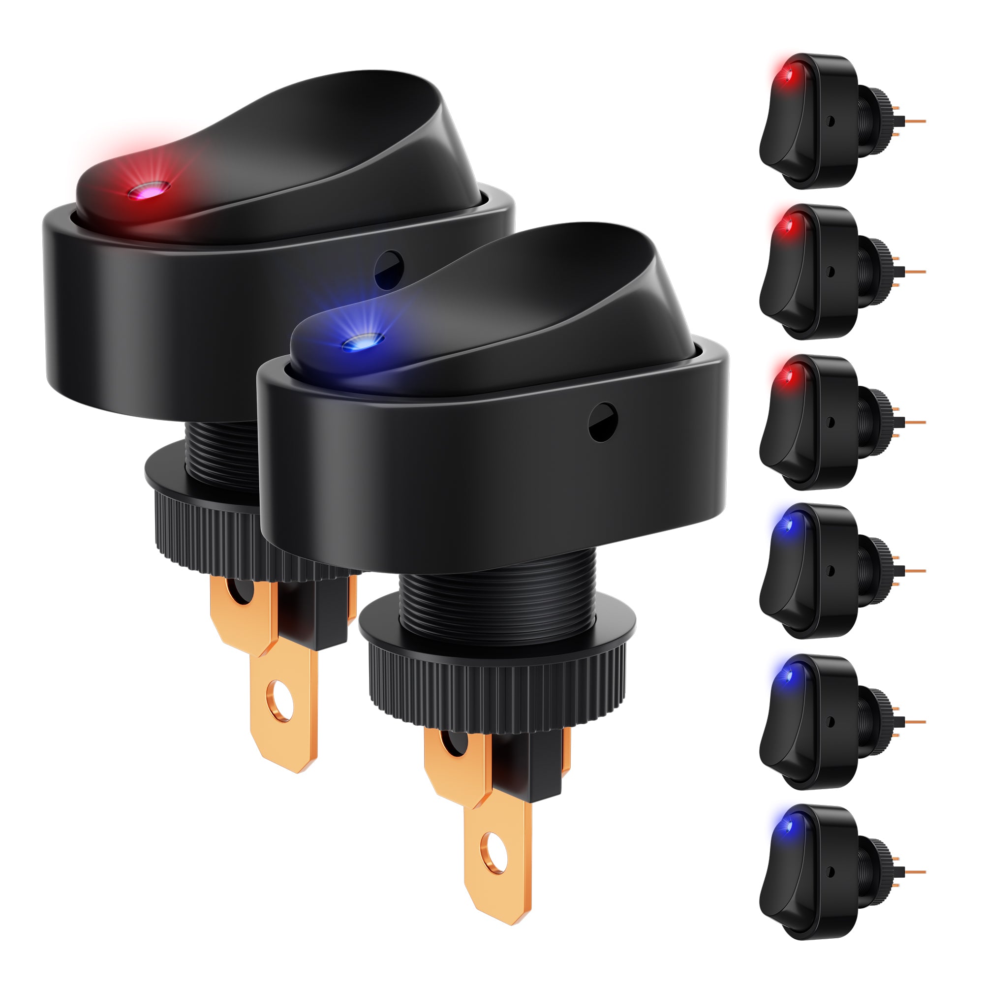 12V 20A Oval Rocker Switch with LED Indicator | 3-Pin ON-OF – DAIER