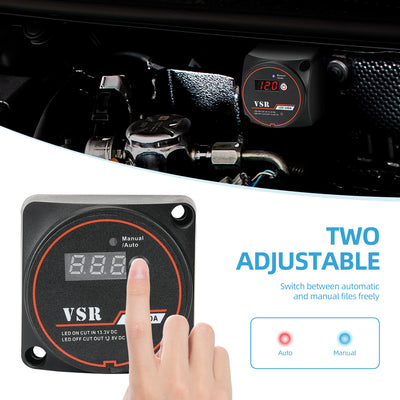 ASW-A401M-1 VSR Smart Dual Battery Isolator with Voltmeter Two Adjustable