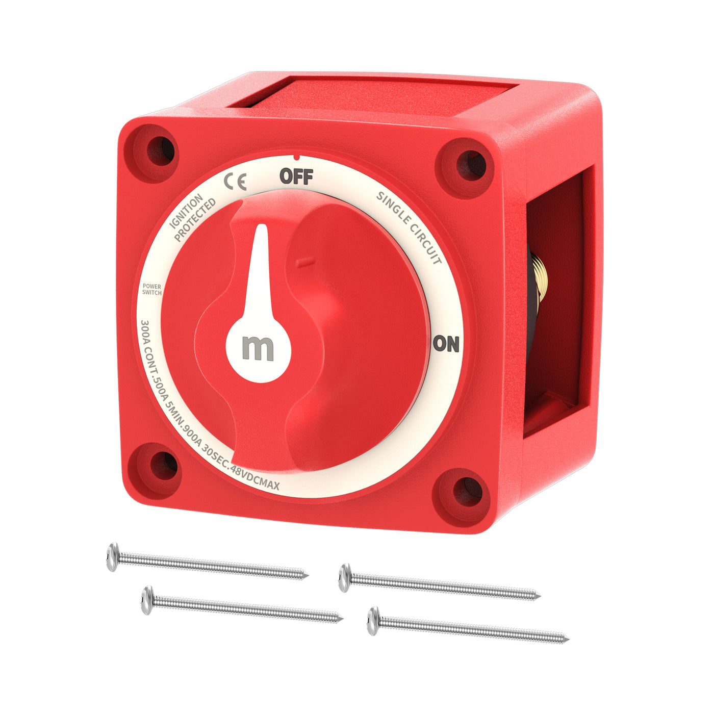 300A 2 Position Mini Single Circuit ON-OFF Battery Switch with Knob