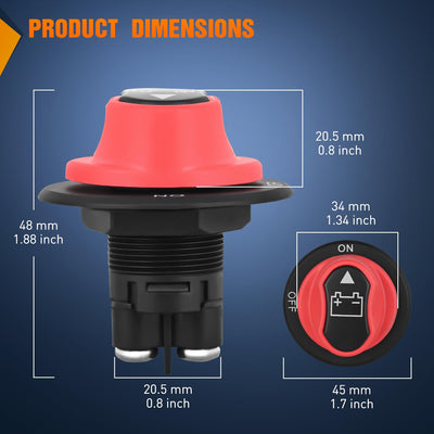 50A/100A/200A/300A 12V-32V ON-OFF Master Battery Disconnect Switch