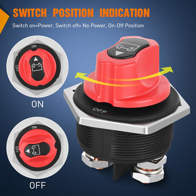 50A/100A/200A/300A 12V-32V ON-OFF Master Battery Disconnect Switch