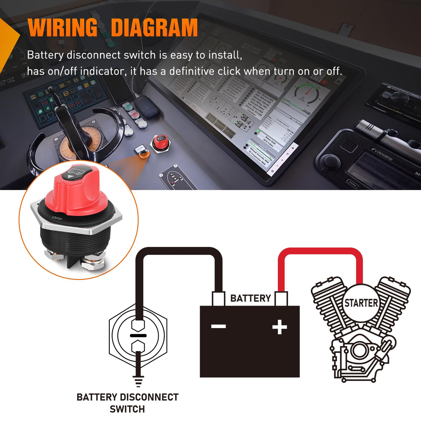 50A/100A/200A/300A 12V-32V ON-OFF Master Battery Disconnect Switch – DAIER