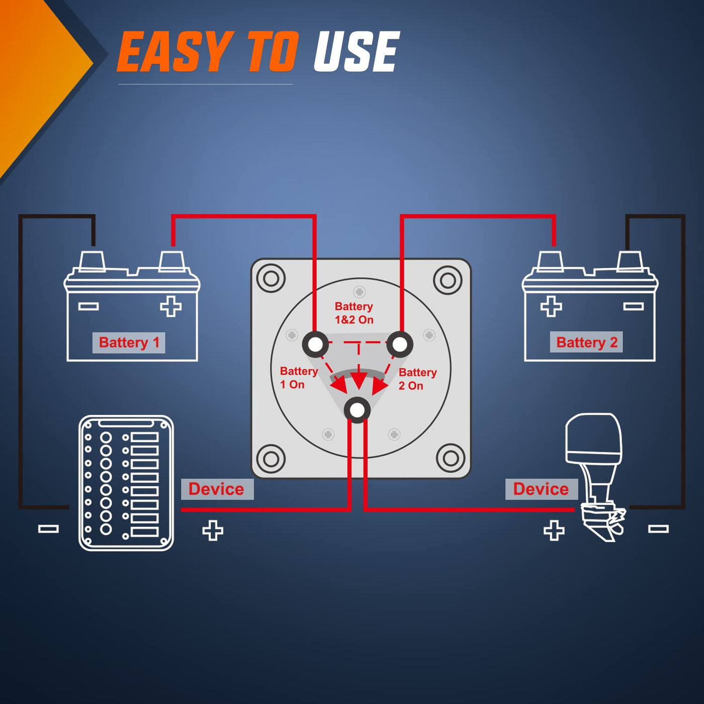 ASW-A720S Heavy Duty Battery Switch Wiring