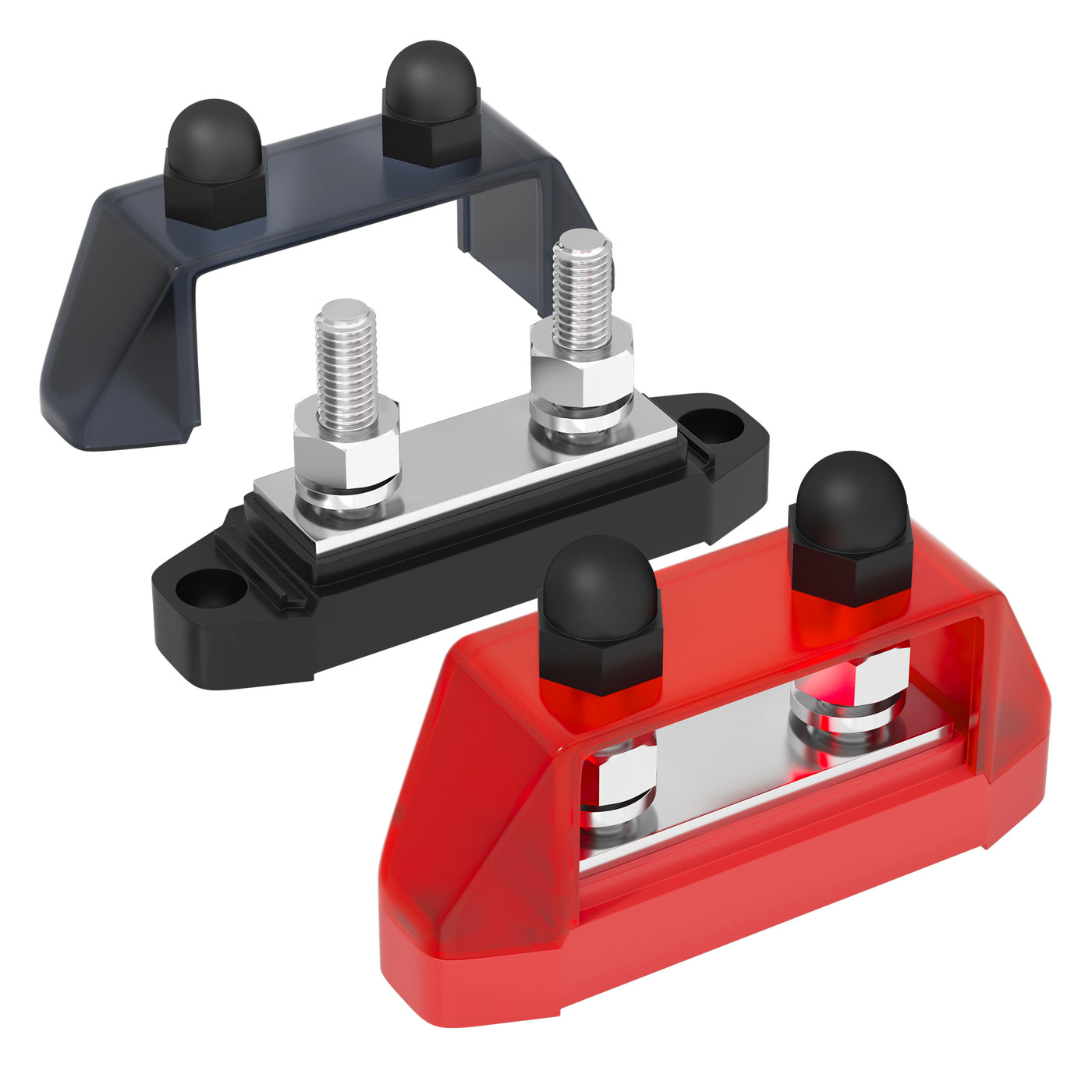 250A M8 / M10 Dual Terminal Power Junction Block | Nickel-Plated Coppe ...