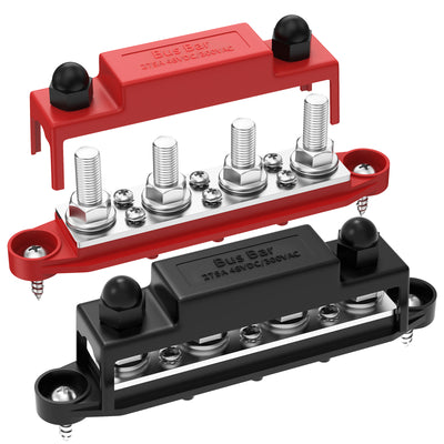 275A 4xM10/M8 Stud Power Distribution Block Busbar - DAIER