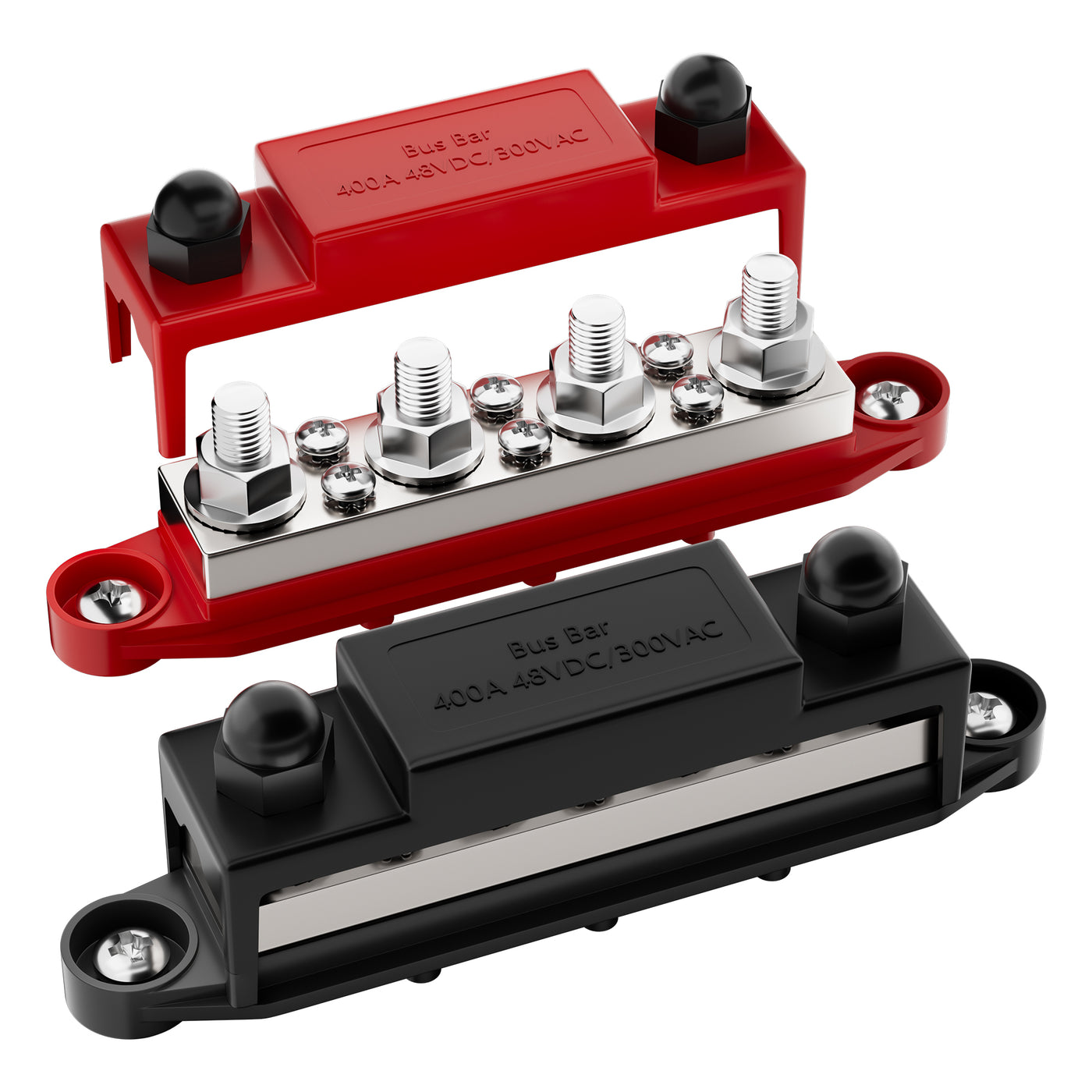 Busbar Unit Block 400A Busbar Distribution Block w/ 4x5/16