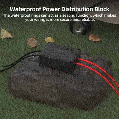 400A Dual Bus Bar Kit with Weatherproof Box Power Distribution Block with 4 x M8 Studs