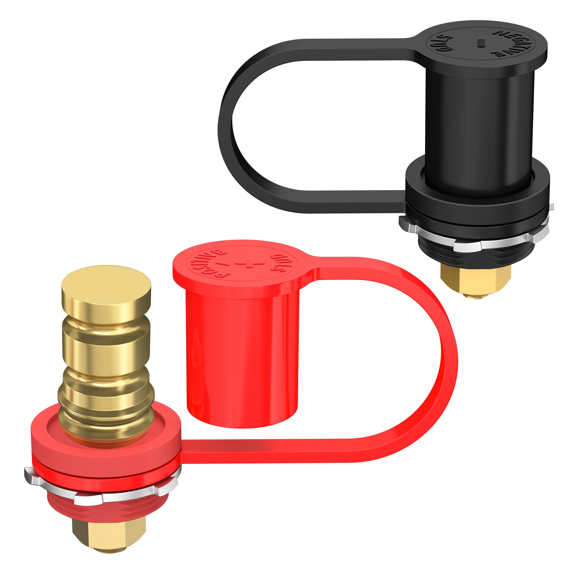 250A 3/8″ Studs Remote Battery Jumper Charger Post Terminal with Caps ...