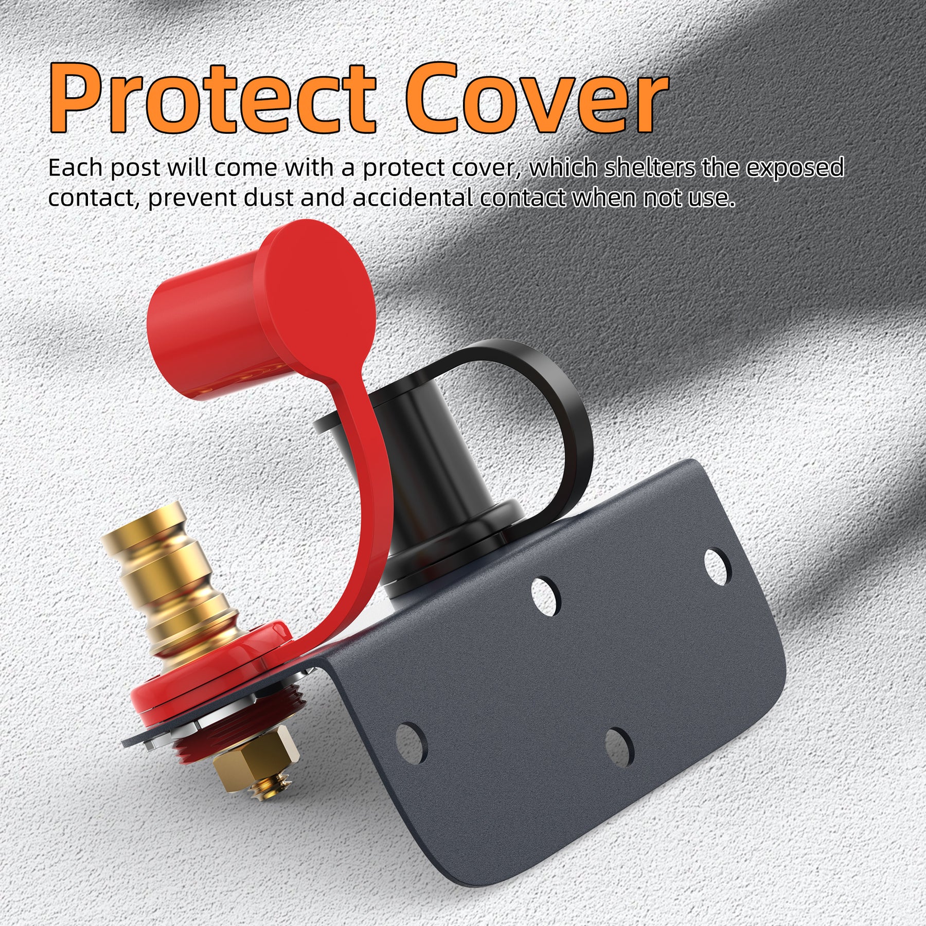 M10 3/8" Studs Battery Jump Post Kit with Cable and Mounting Bracket