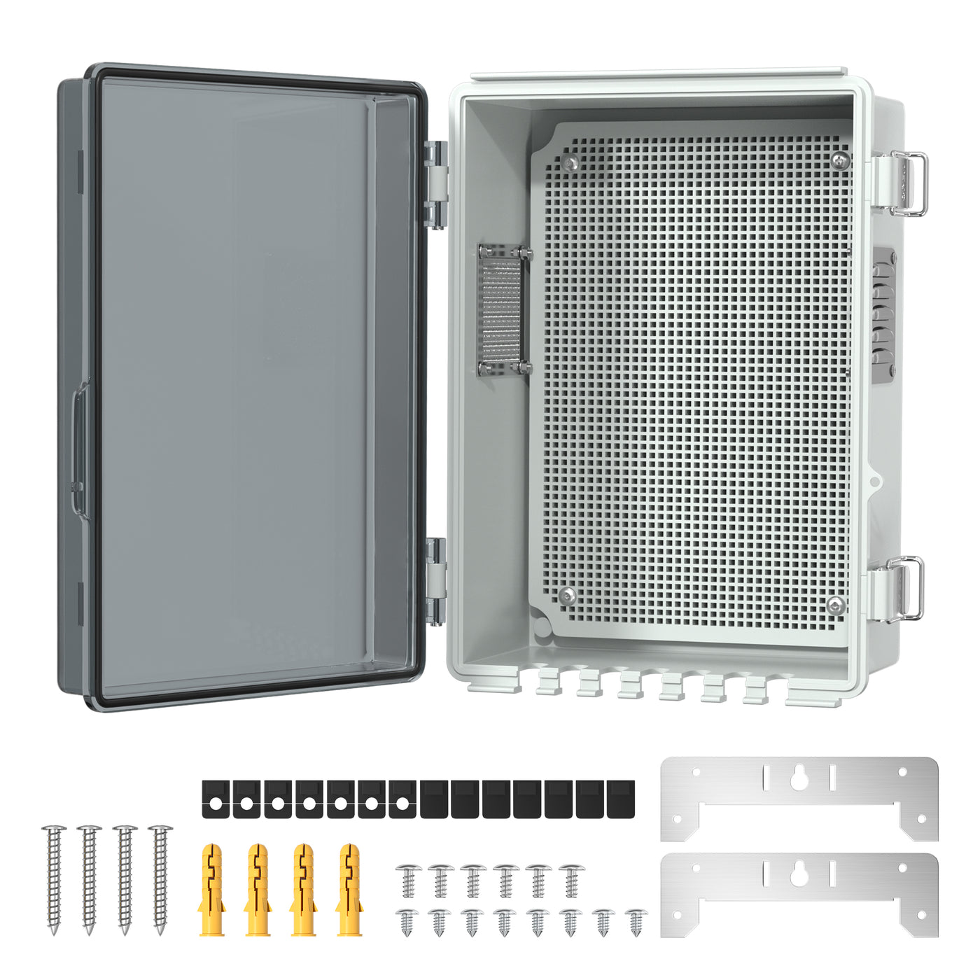 Outdoor Electrical Enclosure Kit with Ventilation and Cable Entry - 11.4"x7.5"x5.5"