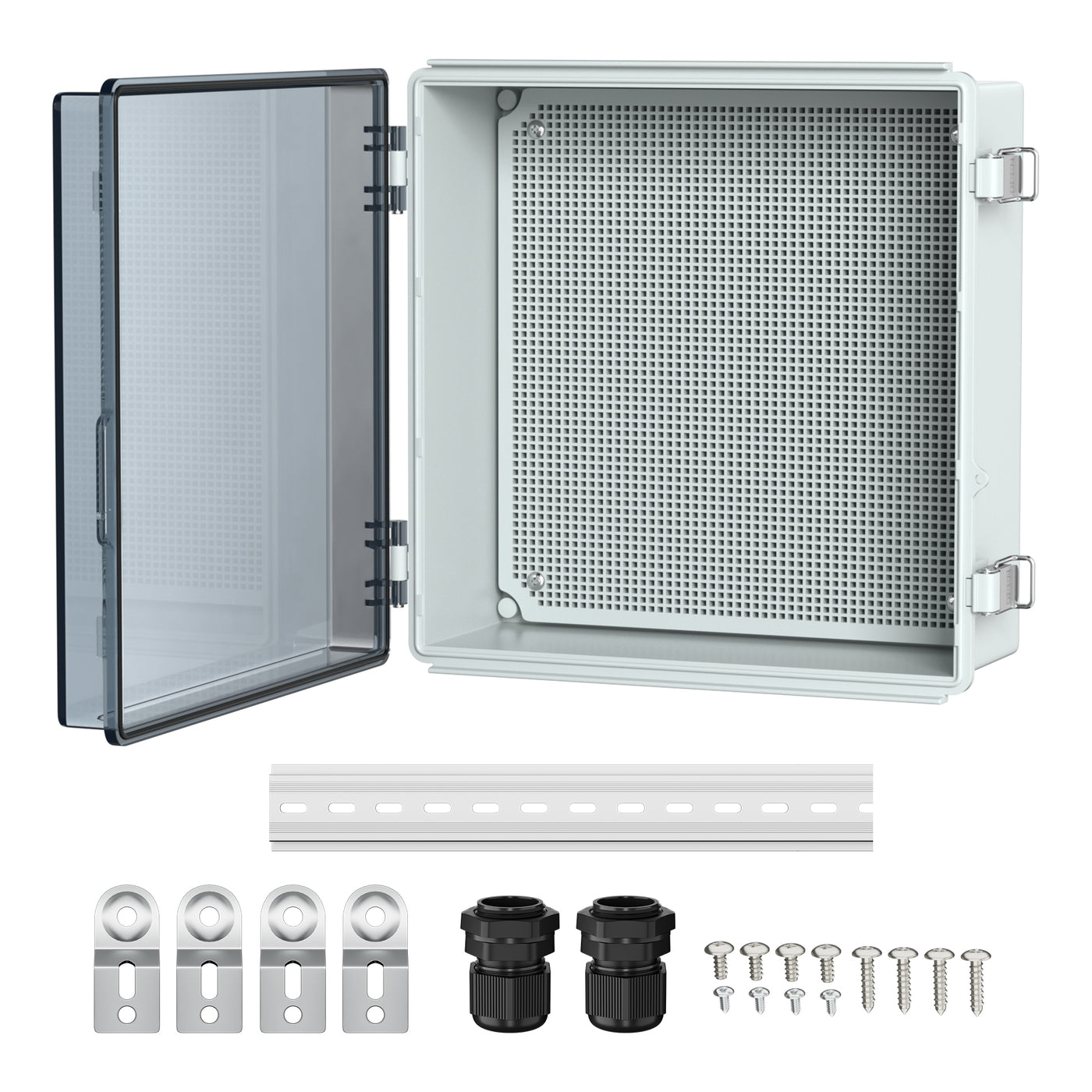 Outdoor Electrical Junction Box with Transparent Cover - 13.2"x13.2"x5.2"