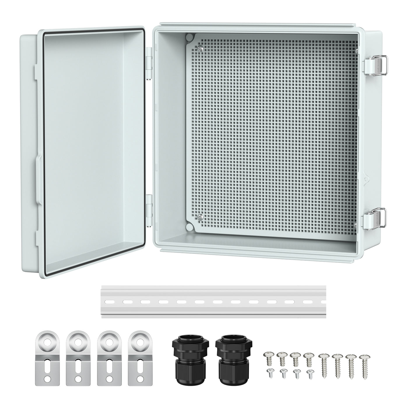 Weatherproof ABS Plastic Outdoor Electrical Junction Box - 13.2"x13.2"x5.2"