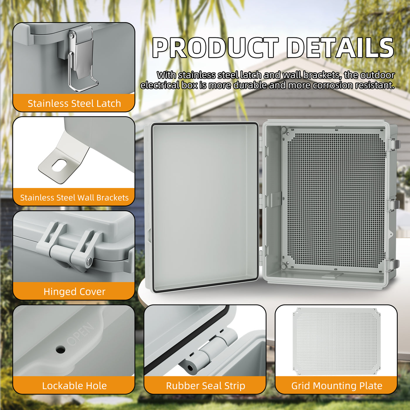 BG50X40X20 IP67 Outdoor Cable Box Enclosure Details
