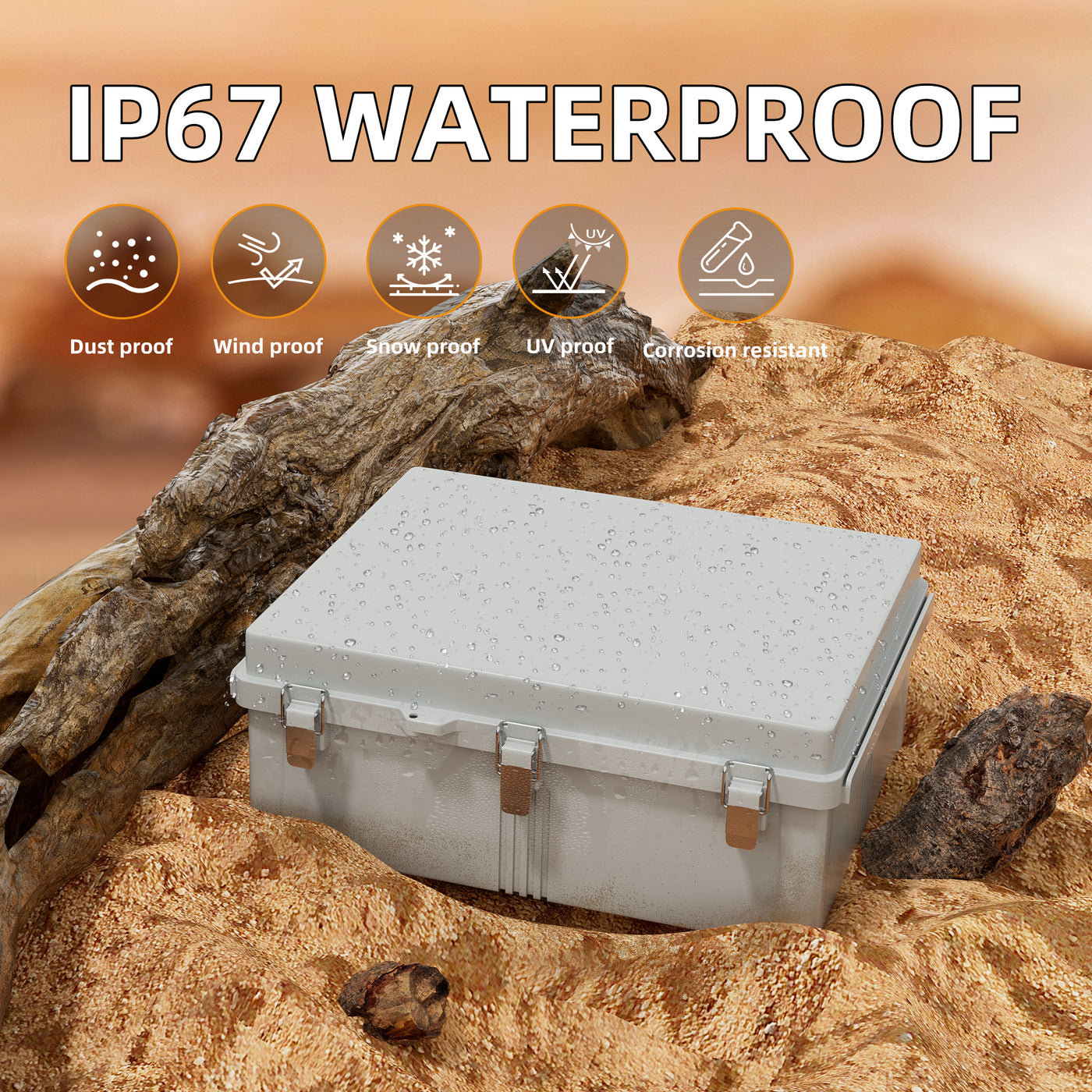 BG50X40X20 IP67 Waterproof Outdoor Cable Box Enclosure