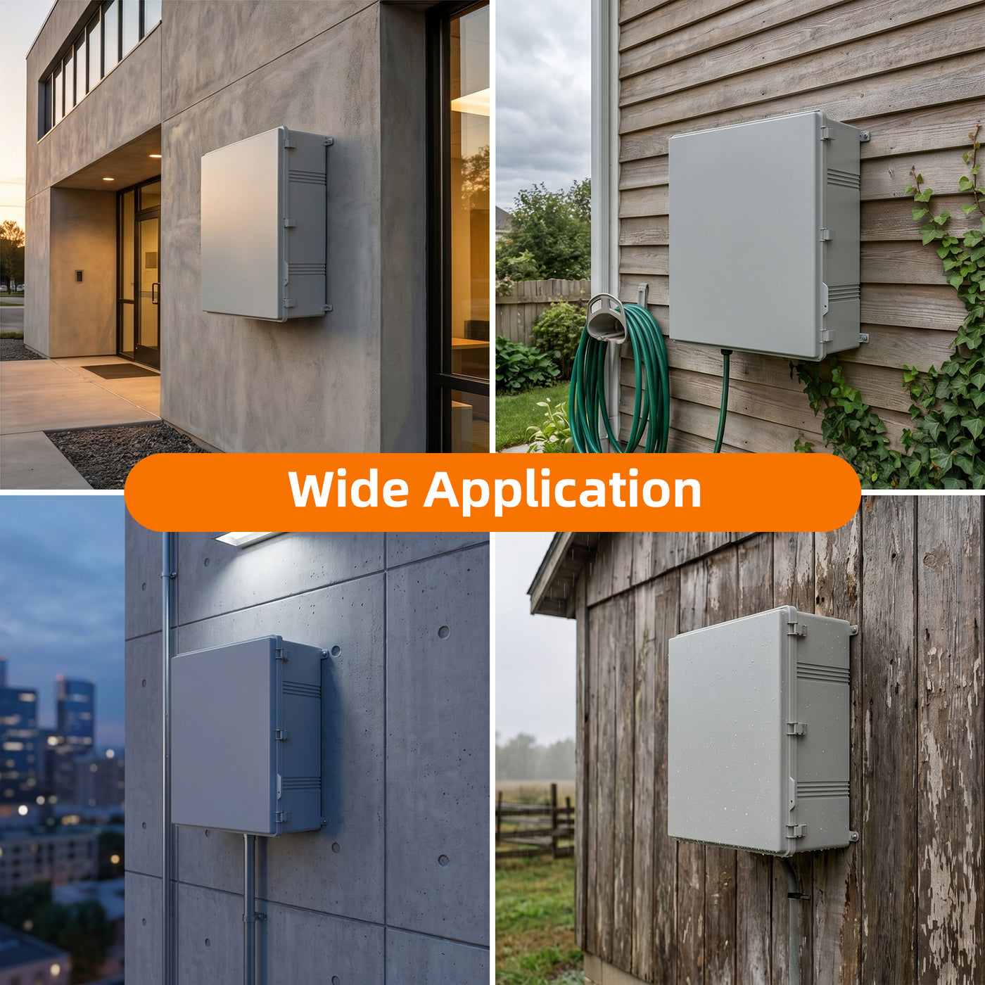 Grid J Box 25 x 22 x 10 in IP67 Waterproof Electrical Box | Large ABS Outdoor Jun ...