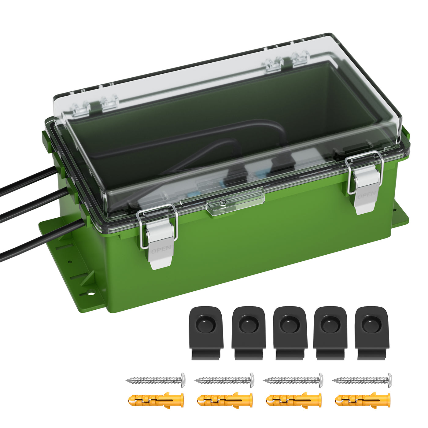Large Outdoor Extension Cord Cover Box Lockable Electrical Connection Protector - 9"x5"x4.3"