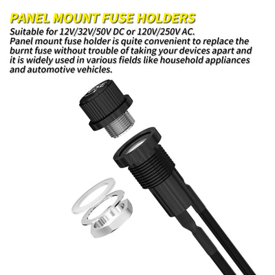 BLX-3BLX-3+18AWG15CM Panel Mount Fuse Holder