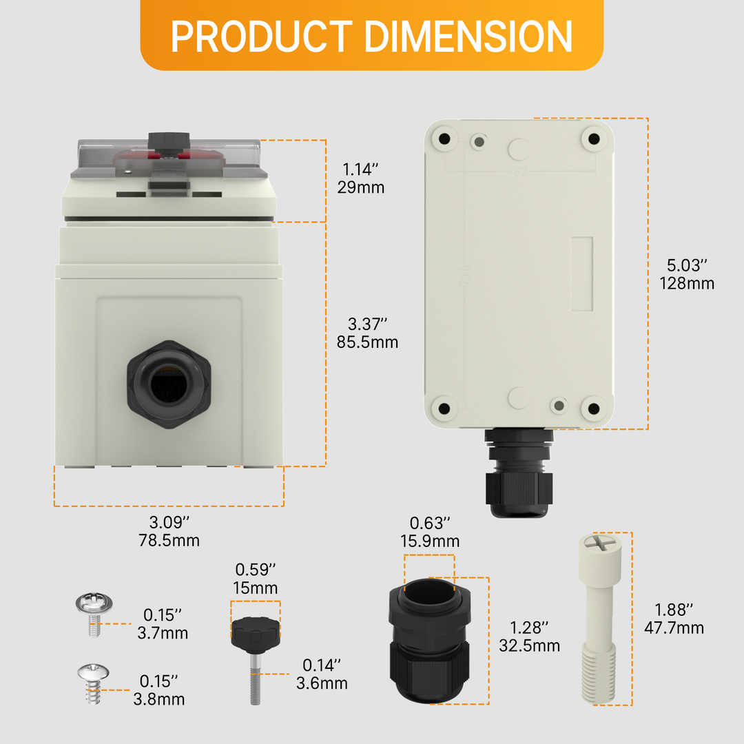 8A 250VAC Emergency Stop Switch with IP67 Waterproof Enclosure – DAIER