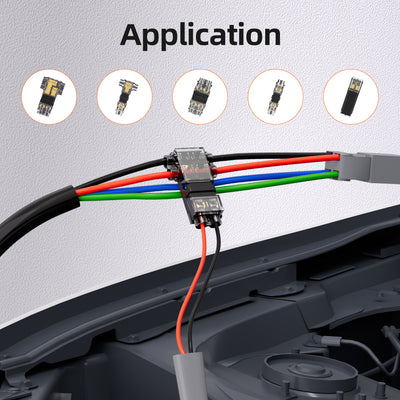 44 Pcs Low Voltage Wire Connector Kit | Solderless T-Tap & I-Tap Assortment | 24-20 AWG Electrical Splice