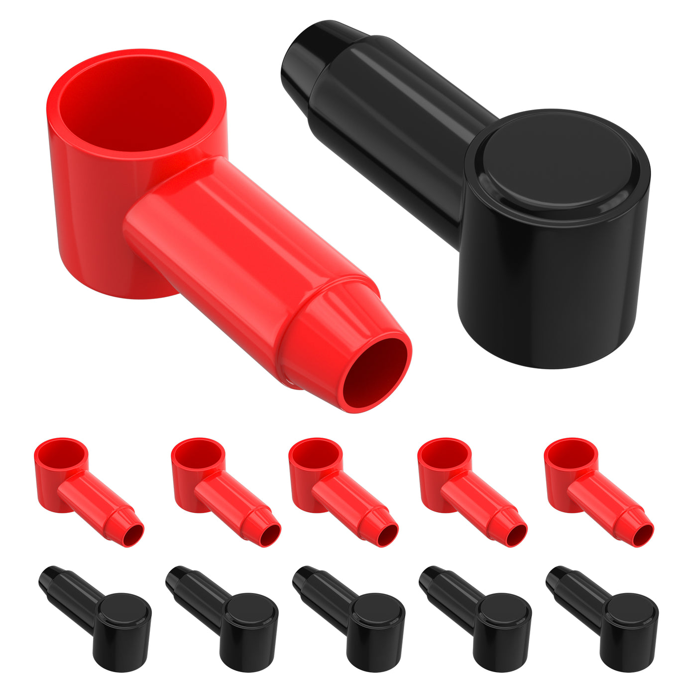 6 Sets 1/0AWG-4/0AWG Silicone Battery Terminal and Lug Protector Boot