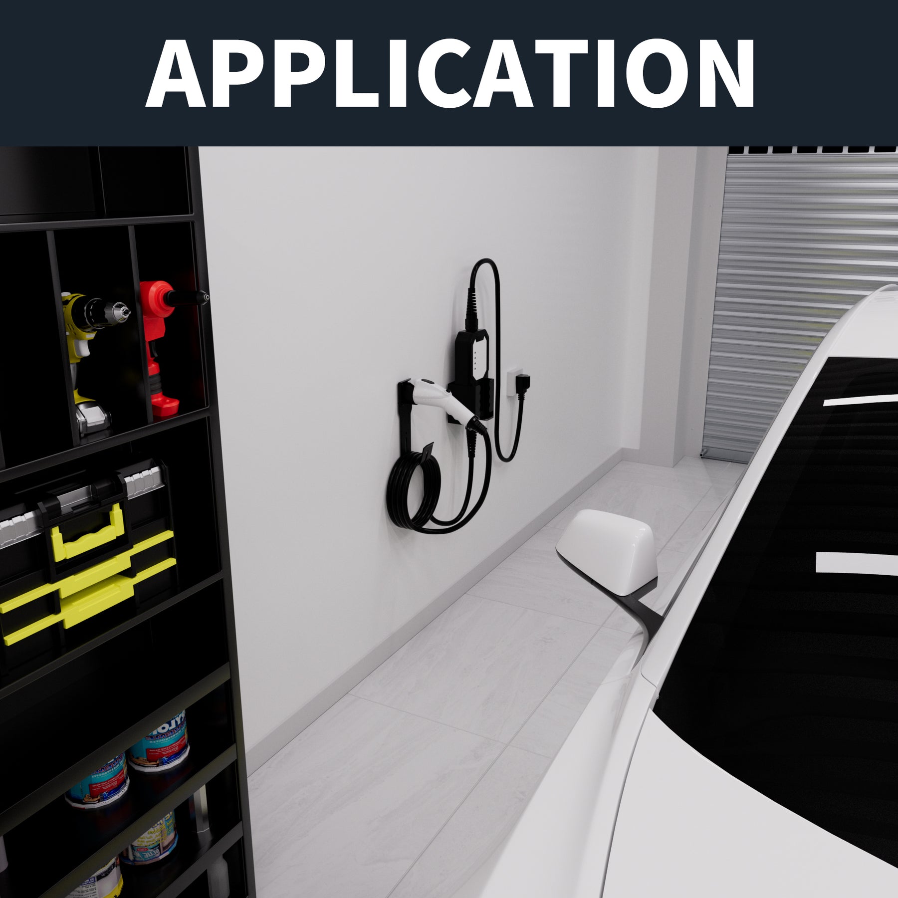 Fulenyi Ev Charger Box Holder | Electric Vehicle Plug Holster Wall Mount - EV Charger Cable Holder, Electric Vehicle Plug Holster, Control Box Holder - View #6