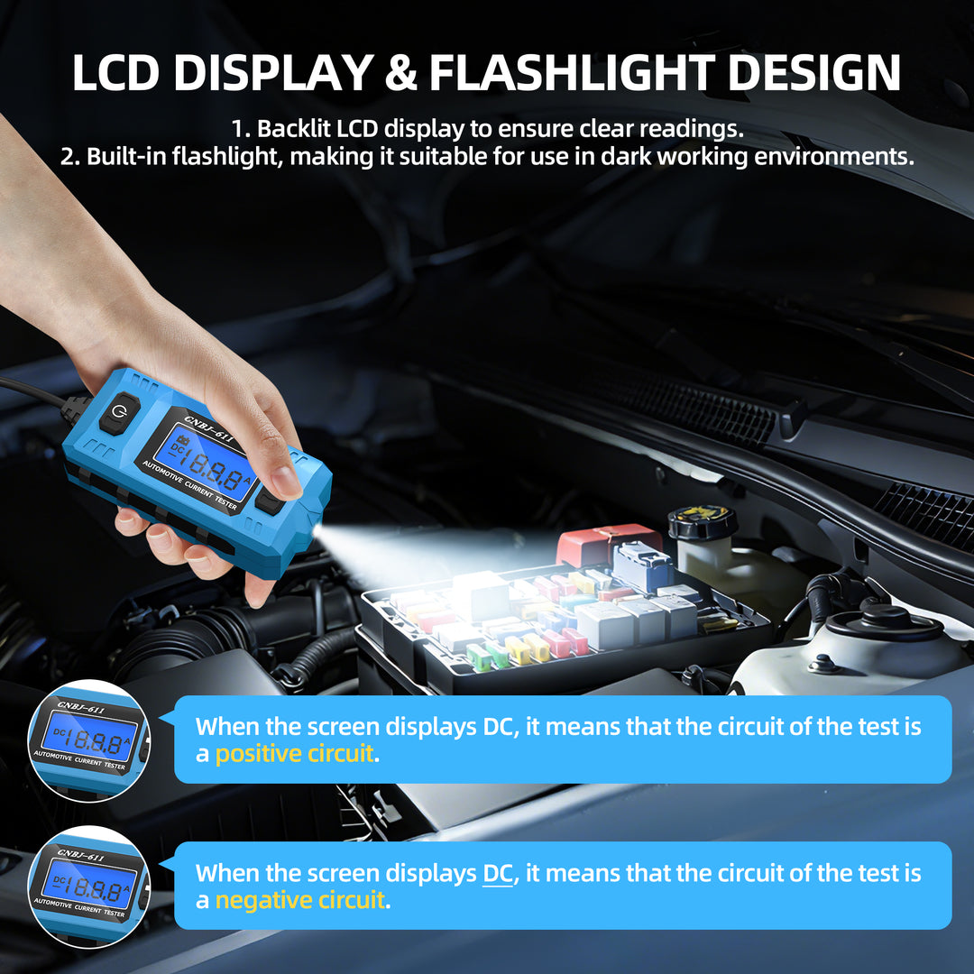 Cartrend 80127 Accutester 12 Volt/24 Volt, met LCD display, blauw Cartrend 80127 Accutester 12 Volt/24 Volt, met LCD display, blauw