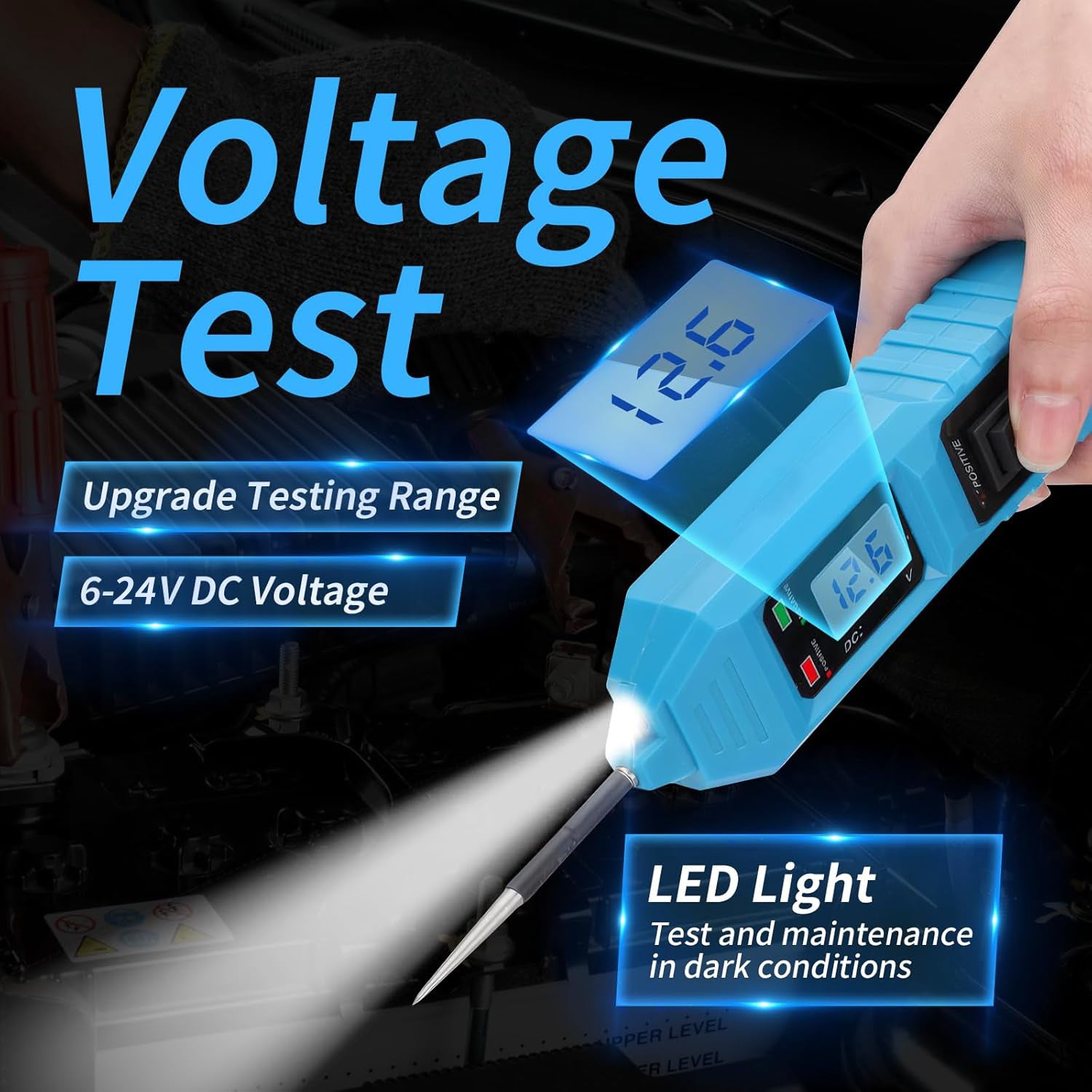 6V-24V DC Multifunctional Automotive Power Circuit Probe Tester with L ...