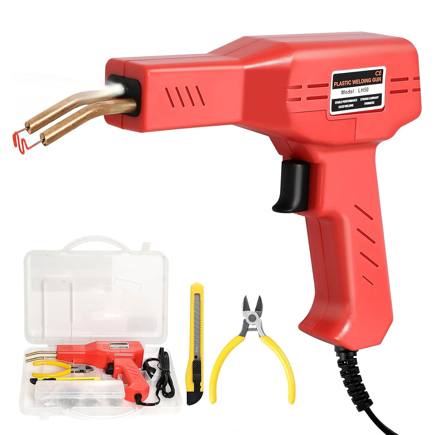 Plastic Welder Kit with Four Types of Hot Staples for Most Plastic Repair