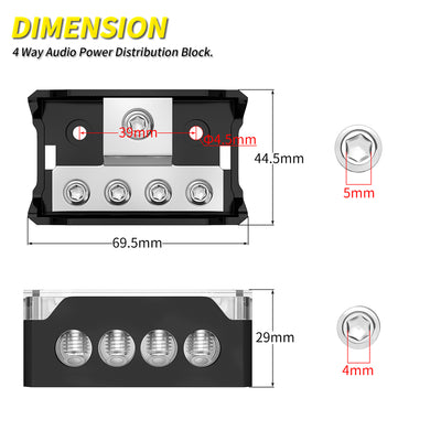 DB-38 Distribution Block Splitter Dimension