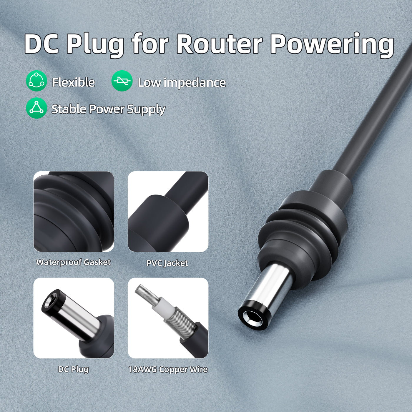 DC 12V to 57V Boost Converter with DC Cable for Starlink Gen 3 Router