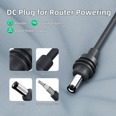 DC 12V to 57V Boost Converter with DC Cable for Starlink Gen 3 Router