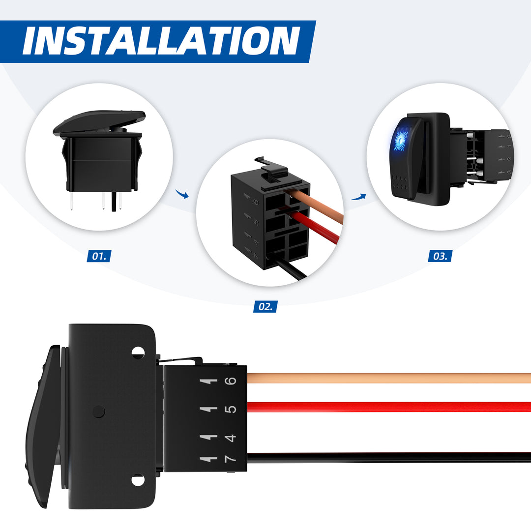 Waterproof Toggle Switch 125V 20A Electrical Switch Waterproof Boat ...