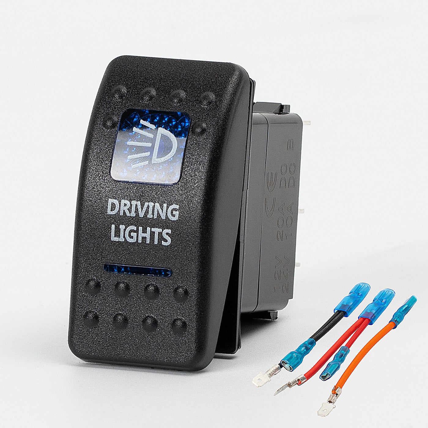 Driving Lights Rocker Switch - 5Pin Printed ON OFF with Jumper Wire Set
