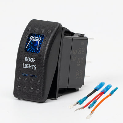 Roof Lights Rocker Switch - 5Pin Printed ON OFF with Jumper Wire Set