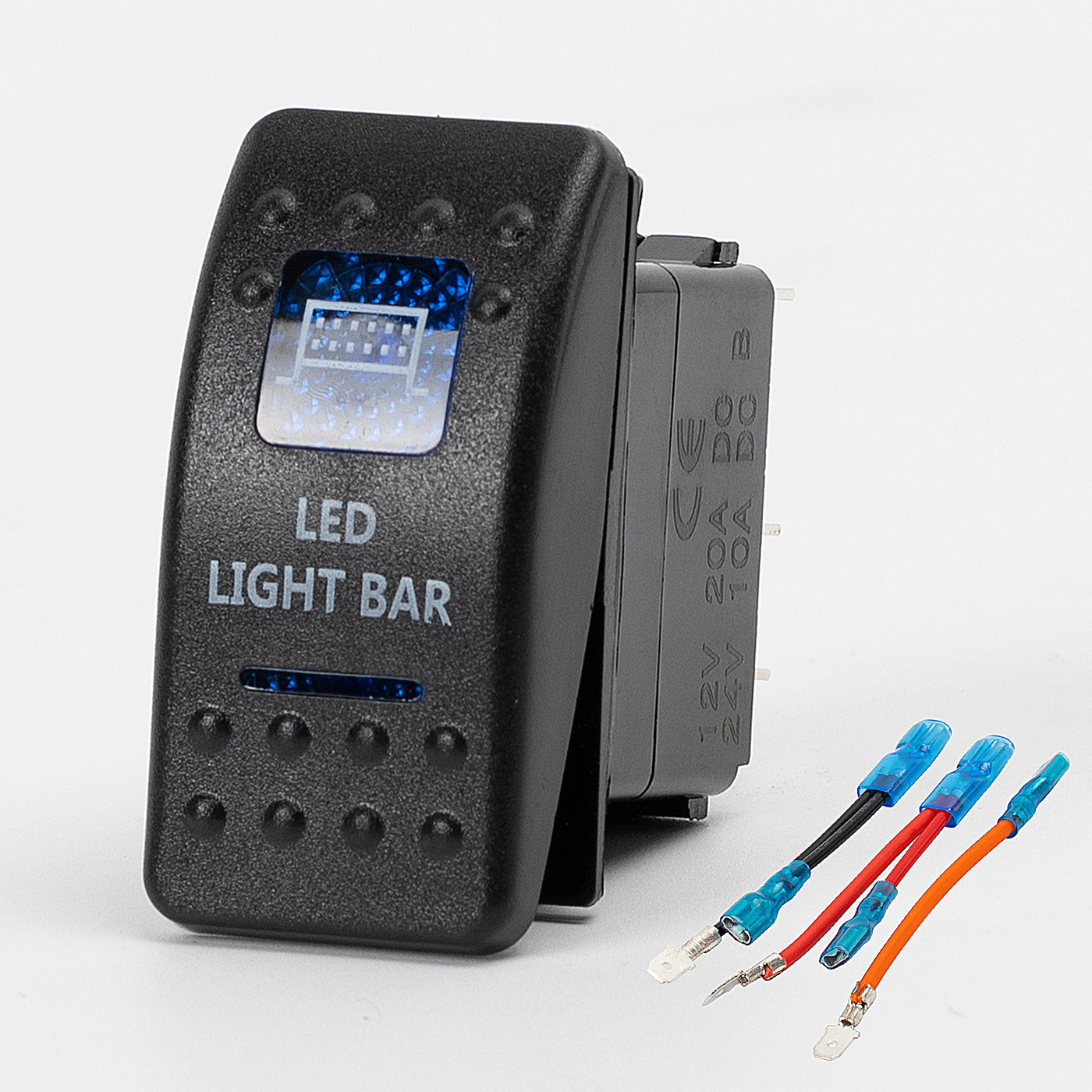 LED Light Bar Rocker Switch - 5Pin Printed ON OFF with Jumper Wire Set