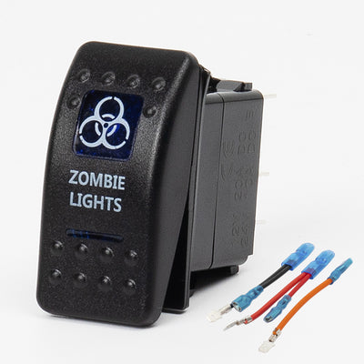 Zombie Lights Rocker Switch - 5Pin Printed ON OFF with Jumper Wire Set