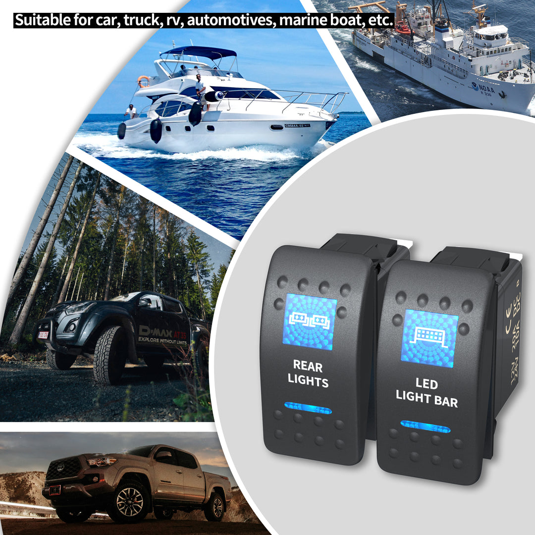ON OFF Rocker Switch For Light Bar Joinfworld LED Light Bar Switch ON ...