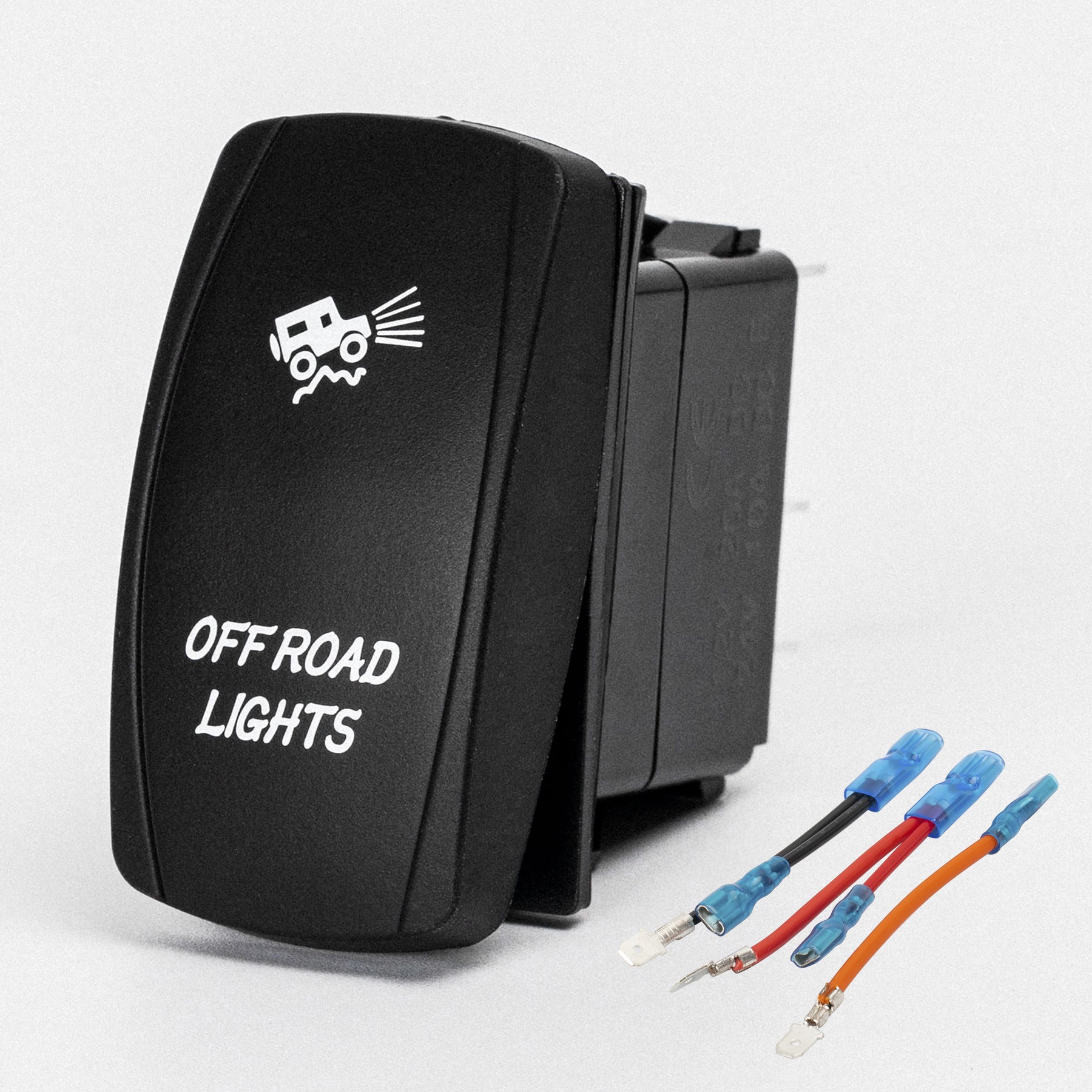 Overwrite Light Switch OFF Road Lights Rocker Switch - 5Pin Laser ON OFF with Jumper Wire Set ...