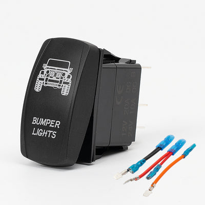 Bumper Lights Rocker Switch - 5Pin Laser ON OFF with Jumper Wire Set