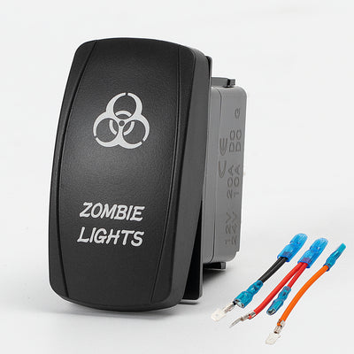 Zombie Lights Rocker Switch - 5Pin Laser ON OFF with Jumper Wire Set